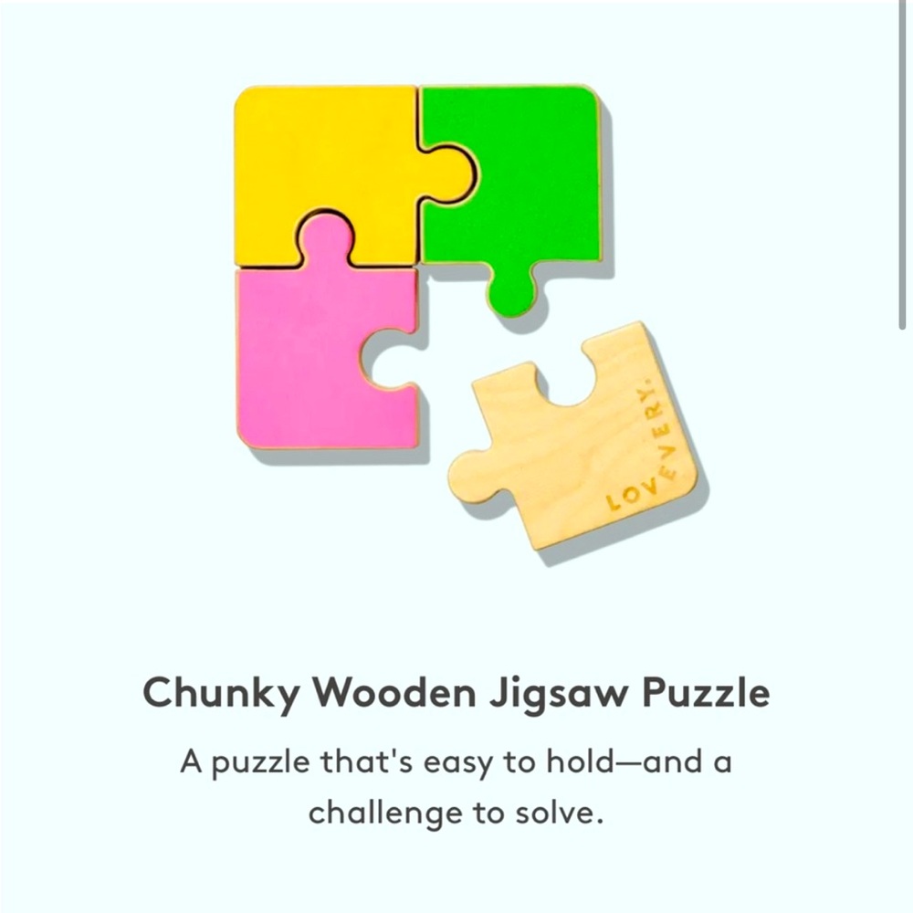 Lovevery Wooden Jigsaw Puzzle - The Companion Playkit Toddler Toy 22-24 months